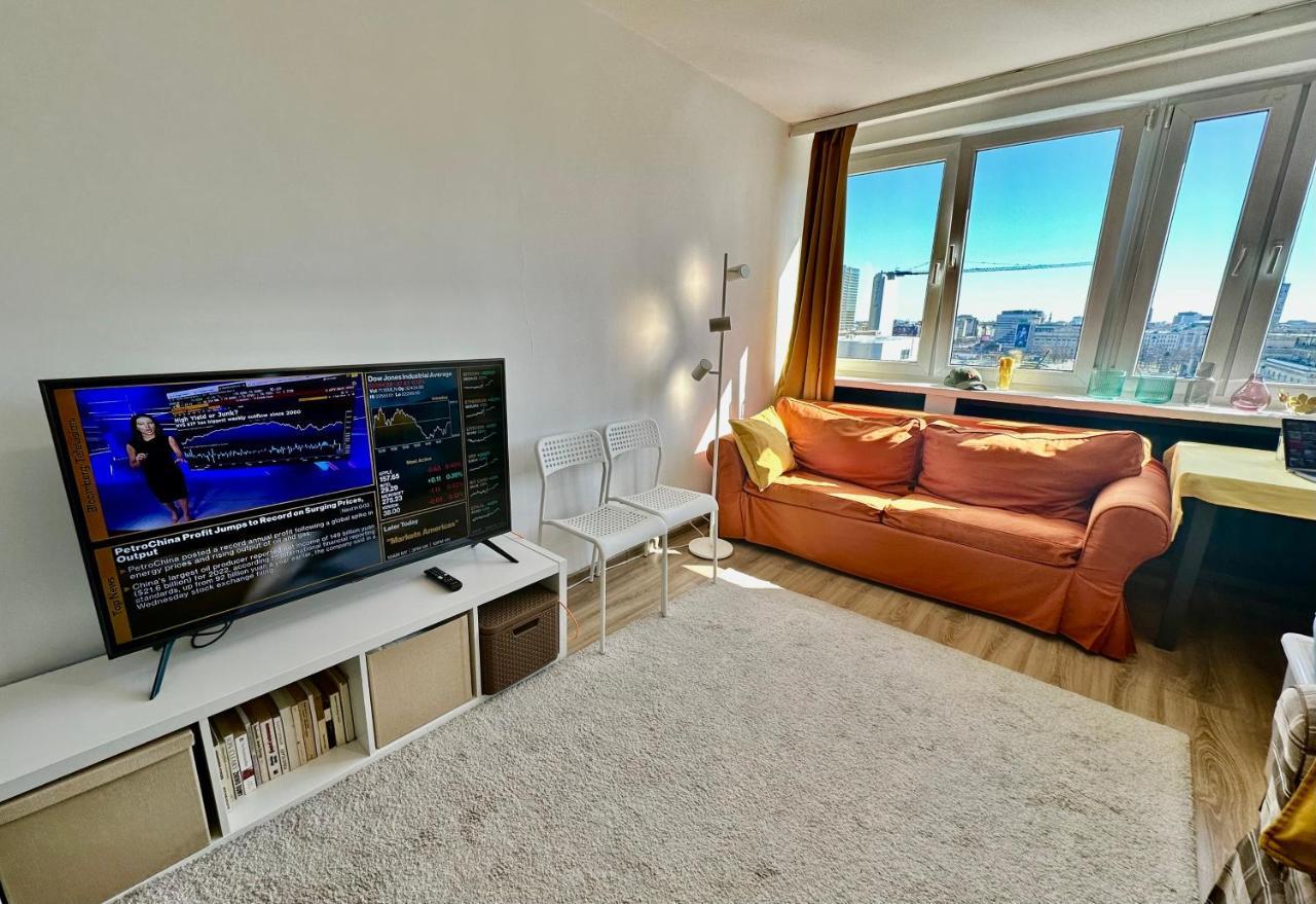 Super Apartament Brown 2X Metro Nowy Wifi Netflix Spotify Panorama Miasta Warszawa Eksteriør billede
