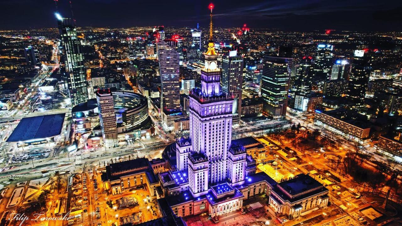 Super Apartament Brown 2X Metro Nowy Wifi Netflix Spotify Panorama Miasta Warszawa Eksteriør billede